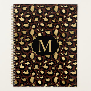 Agenda Padrão Leopardo Dourado moderno, Chic, Mongorammed