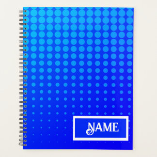 Agenda Padrão listrado pontilhado azul