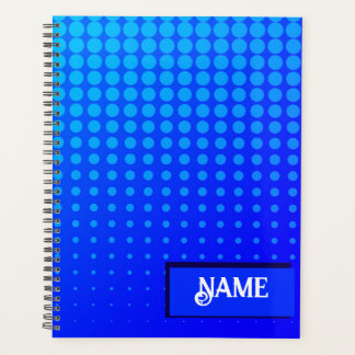 Agenda padrão listrado pontilhado azul e roxo
