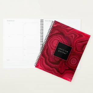 Agenda Padrão marmoreado profundo do Abstrato de Rosa com