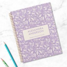 Padrão Mínimo de Folhas Botânicas Violetas