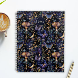 Agenda Padrão Místico Celestial Botânico Borboleta