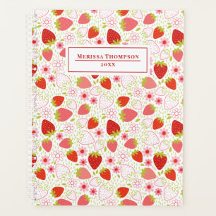 Agenda Padrão Personalizado de Morango Vermelho