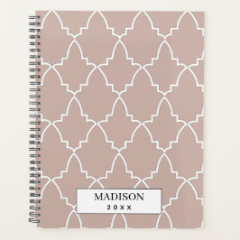 Agenda Padrão Personalizado de Trava Marroquina