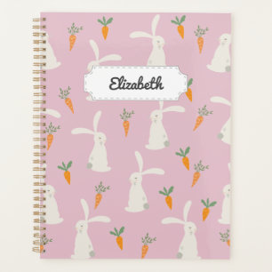Agenda Padrão Personalizável de Cenoura de Coelho Cortado