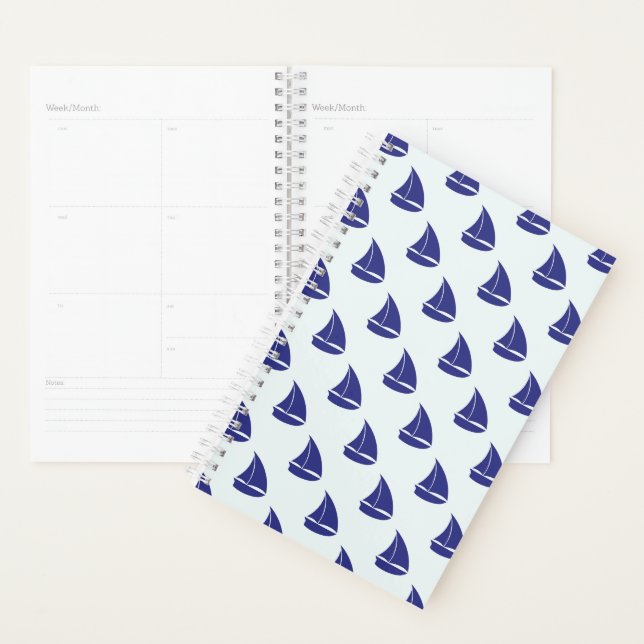 Agenda Padrão Real Blue Sailboat (Exibição)