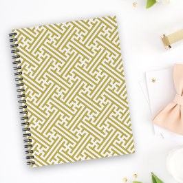 Agenda Padrão Sayagata, japonês, Dourado e branco
