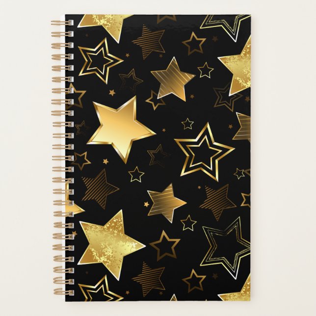 Agenda Padrão sem costura com estrelas de Ouro (Frente)