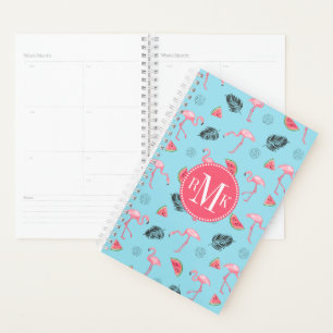 Agenda Padrão Trendy Tropical Flamingo & Watermelon