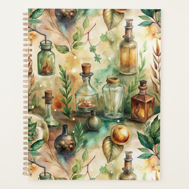 Agenda Padrão Vintage de Garrafas Apóticas (2) (Frente)