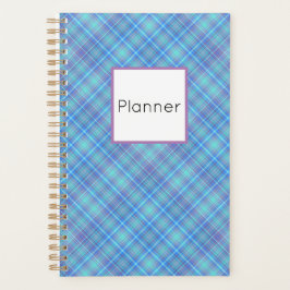 Agenda Padrão Xadrez Azul Moderno Country