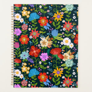Agenda Padrões de flores sem costura pontiagudas-13554