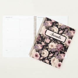 Agenda Padrões florais femininos suaves flores minúsculas