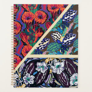 Agenda Padrões Florais Geométricos Art Déco Franceses Vin