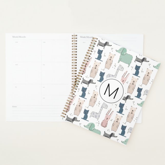 Agenda Padrões para o bebê de pastel bonito (Exibição)