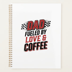 Agenda Pai Alimentado por Amor e Café Design de Camisa de