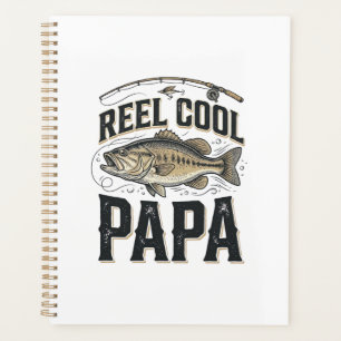Agenda Pai Legal Antigo Design de Vetor de Pesca Vintage_