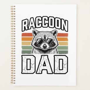 Agenda Pai Mapache Desenho Vetorial Retro Gravura Antiga_