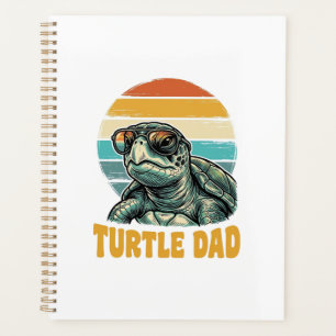 Agenda Pai Tartaruga Retro Por do Sol Vintage Gravura Vet