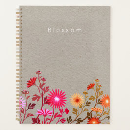 Agenda País Flores Kraft Floral Planner
