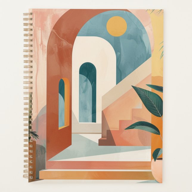 Agenda Paisagem Boho Abstrato (10) (Frente)