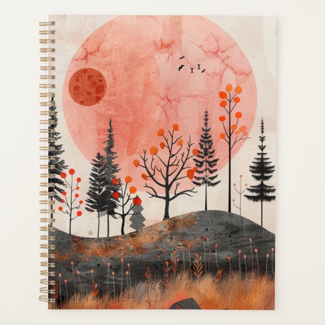 Agenda Paisagem Boho Abstrato (13) (Frente)