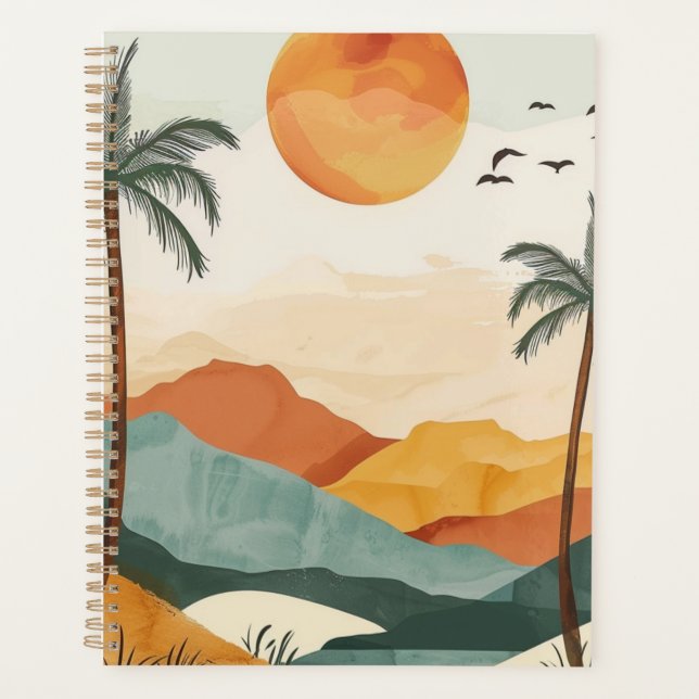 Agenda Paisagem Boho Abstrato (16) (Frente)