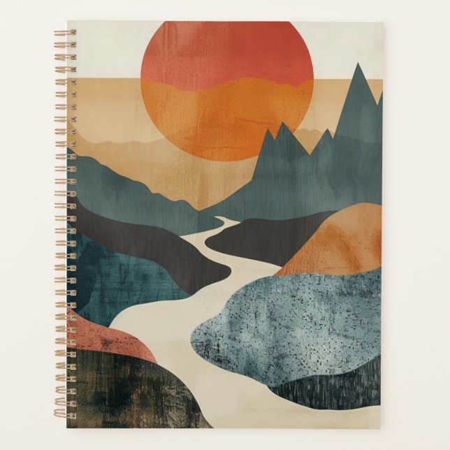 Agenda Paisagem Boho Abstrato (5) (Frente)