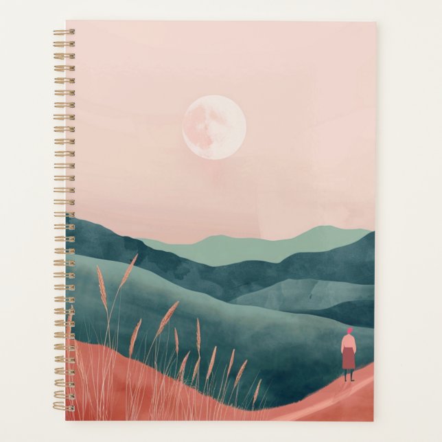 Agenda Paisagem Boho Abstrato (7) (Frente)