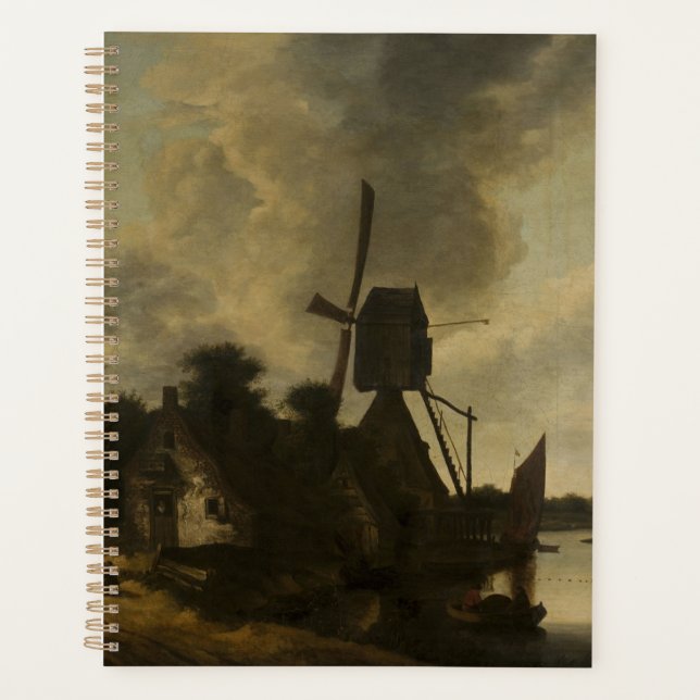 Agenda Paisagem com moinho de vento - Salomon Rombouts (Frente)