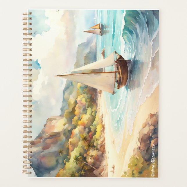 Agenda Paisagem com navios de mar e de navegação (Frente)