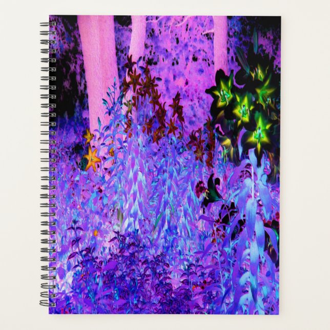 Agenda Paisagem de Black e Crimson Lily Garden (Frente)