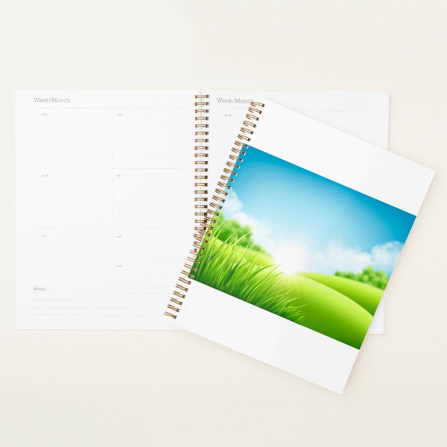 Agenda Paisagem de Campo Verde Ensolarado (Criador carregado)