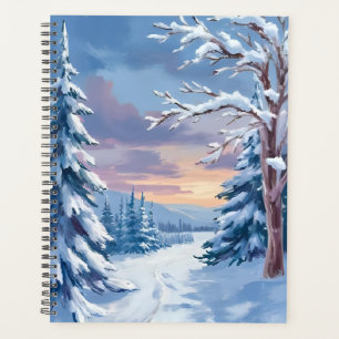 Agenda Paisagem de Inverno   Pintura da Natureza com Neve