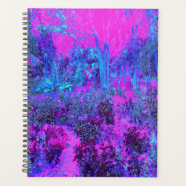 Agenda Paisagem Impressionista Azul e Rosa-Quente