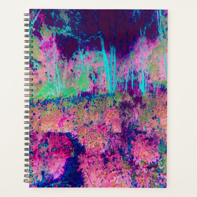 Agenda Paisagem Impressionista Roxa e Rosa Quente (Frente)