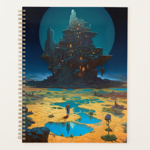 Agenda Paisagem Surreal em direção à Cidade Fantasia Art