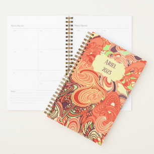 Agenda Paisley do legante moderno personalizado