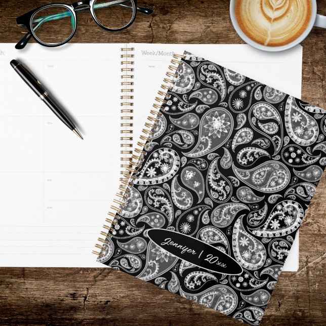 Agenda Paisley Preto (Criador carregado)