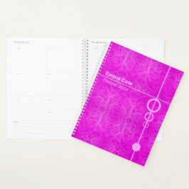 Agenda Paisley Rosa Personalizado