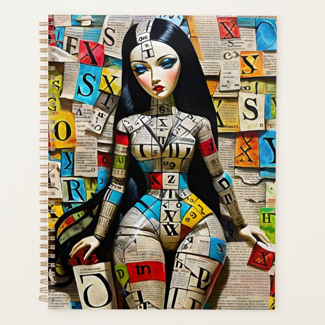 Agenda Palavras cruzadas detalhadas são a boneca perfeita (Frente)