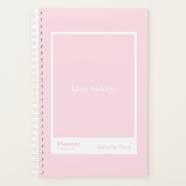 Agenda Pale Pink Block Quote | Fully Customizable (Frente)