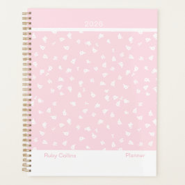 Agenda Pale Pink Feminine Minimalist Floral Large