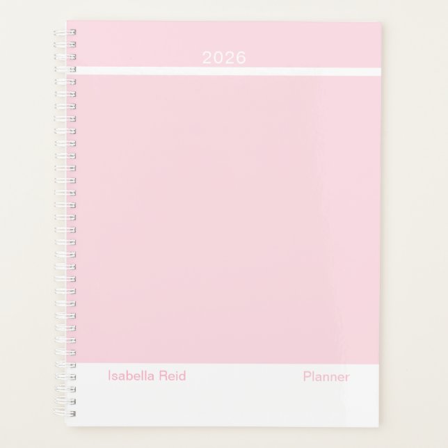 Agenda Pale Pink Minimalist (Frente)