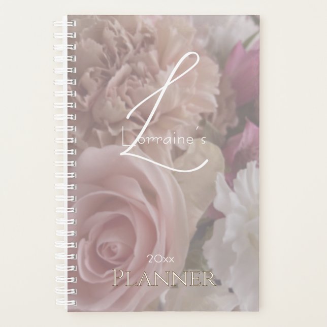Agenda Pale Pink Rose Secret Gardens Planner (Frente)