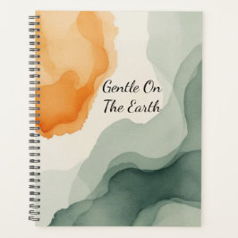 Agenda Paleta de Terra em Aquarela | Lavagem Abstrata da 