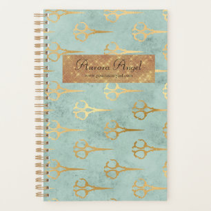 Agenda Paleta de Tesoura Stylist Vintage Dourado Compromi