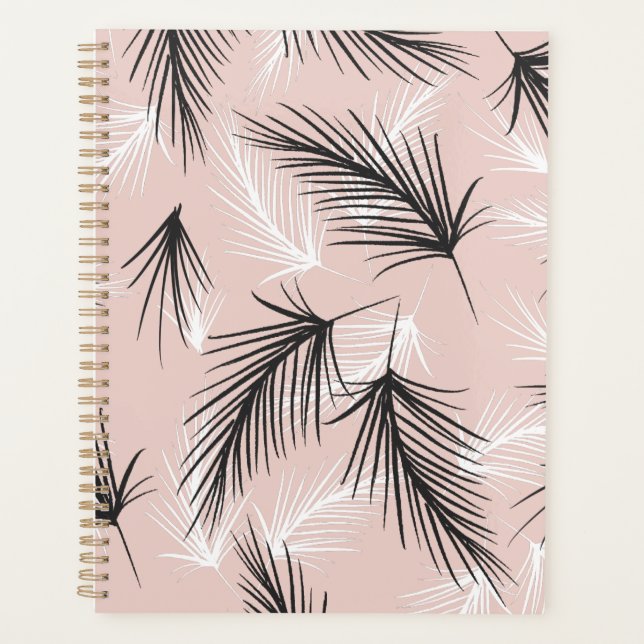 Agenda Palmeiras Preto Branco Tom Terroso Rosa    (Frente)