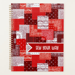 Agenda Pano de Quilting Personalizado com Remendo de Band