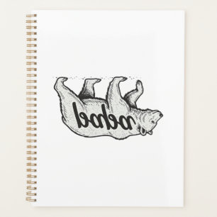 Agenda Papa Urso Desenho Vetorial de Gravura Vintage_1